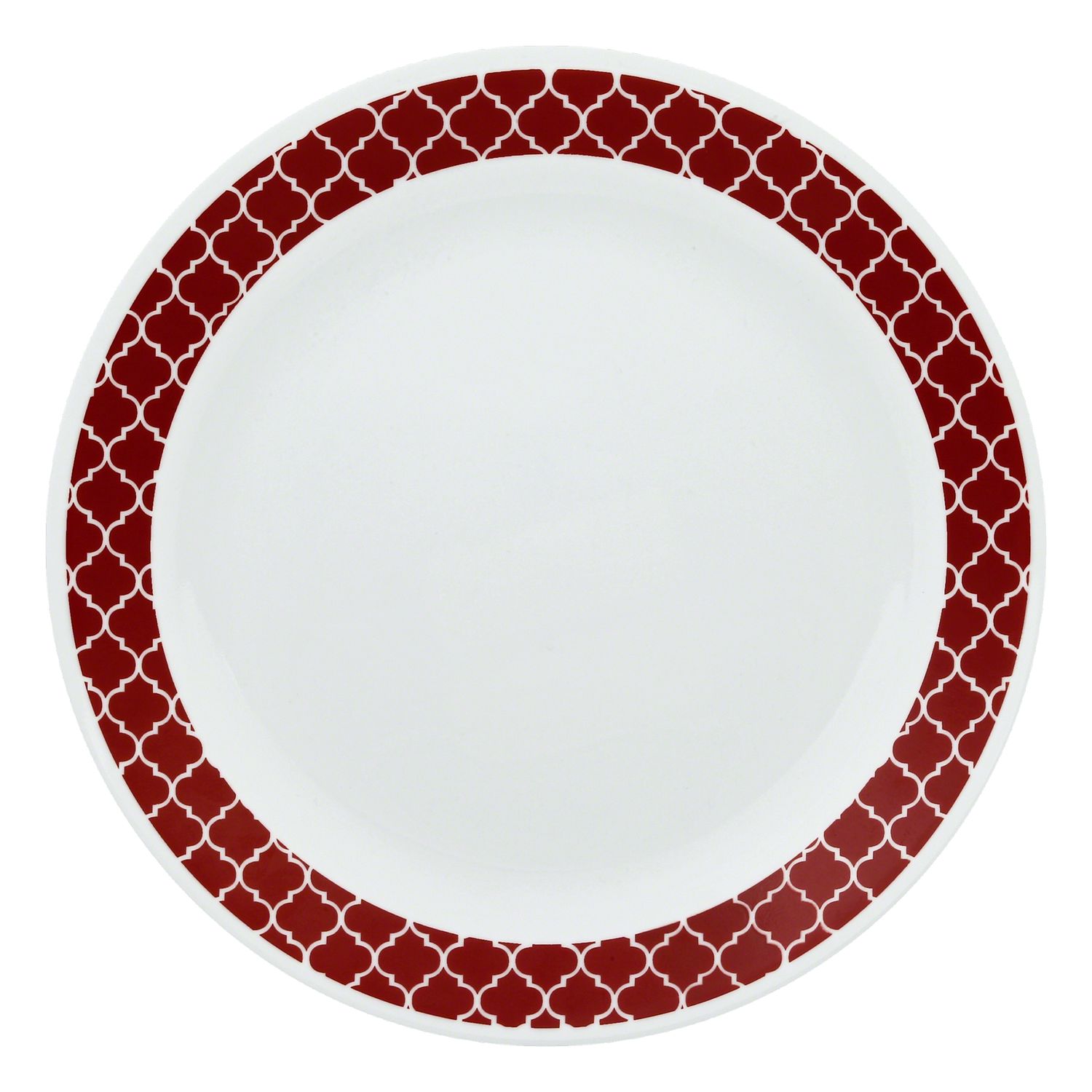 סט 12 צלחות קורנינג דגם (051) קרימסון טרליס - Corelle - Crimson Trellis