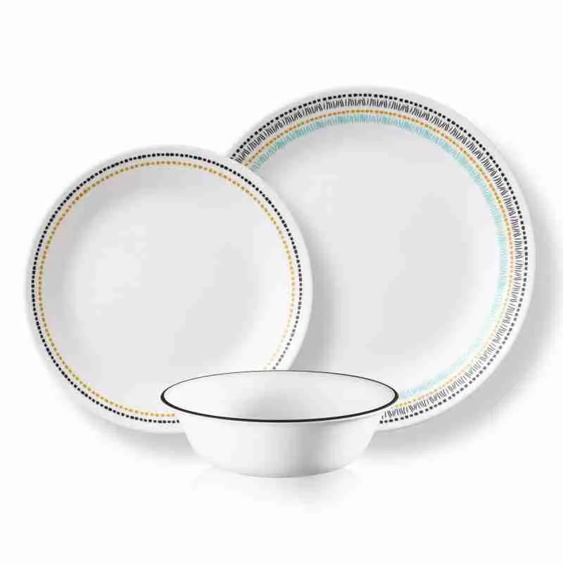 סט 18 צלחות קורנינג דגם (154) Corelle - Paloma  