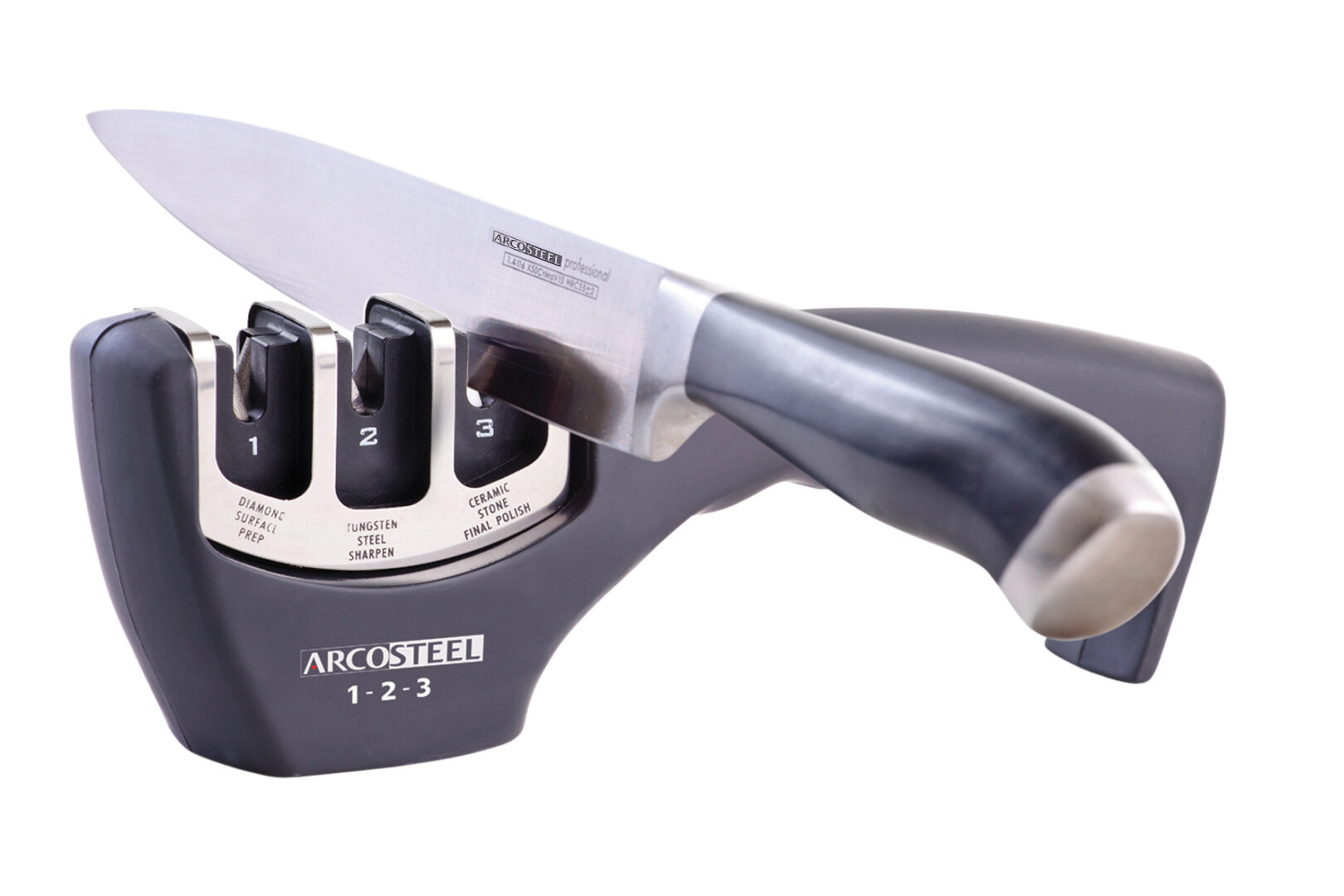 משחיז סכינים 3 שלבים - Arcosteel